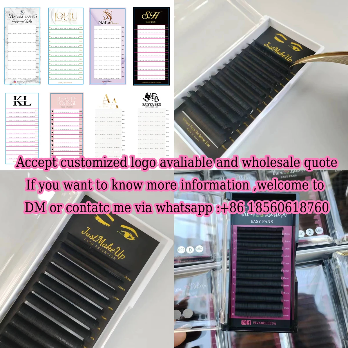 Ombre Pink Red Blue Purple Mix Trays Colored lashes  Individual Eyelashes Natural Mega Russian Eyelash Extensions Colourful