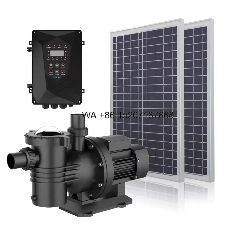 Wmwmnu for VEICHI Hybrid AC DC Solar Pool Pump 900W 20M3 H Solar Swimming Pool Pump Solar Water Pump for Swimming Pool