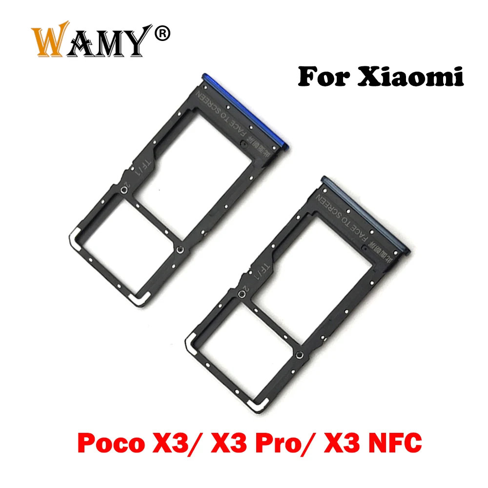 WAMY New SIM Card Slot Tray Holder Sim Card Reader Socket for Xiaomi Mi POCO X3 / X3 NFC / X3 Pro Pocophone Global