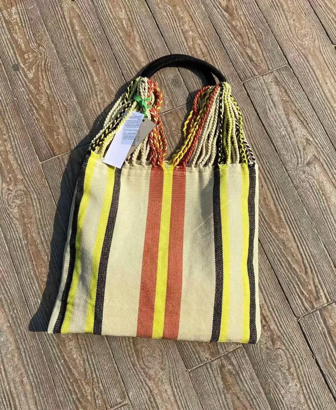 Bolso Tote Tejido con Bloques de Color Estilo Marni 2026, Bolso Grande de Mano y Hombro Casual