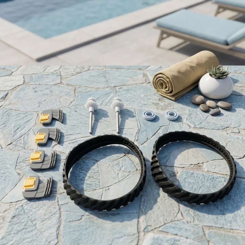 R0526100 Parts Assembly for Zodiac MX8 and for mx6 Pool Cleaning Units Including Tire Tracks Drive Shafts for c60 Bearings
