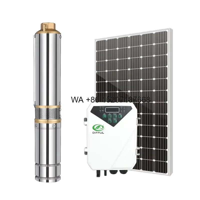 Wmwmnu for 3inch 48V DC Brushless Solar Powered Water Pump Submersible
