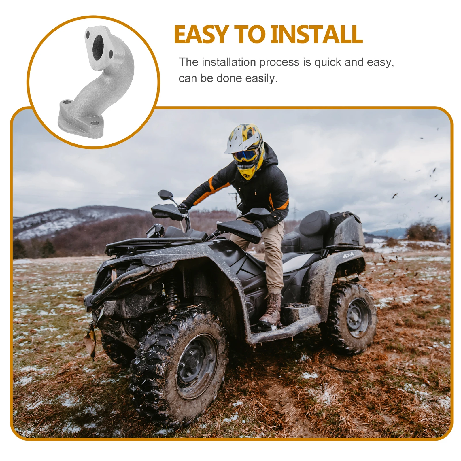 

Aluminum Motorcycle Accessories Silver Durable Racing Carburetor Part for ATV Off-Road Vehicles Compatible for Go