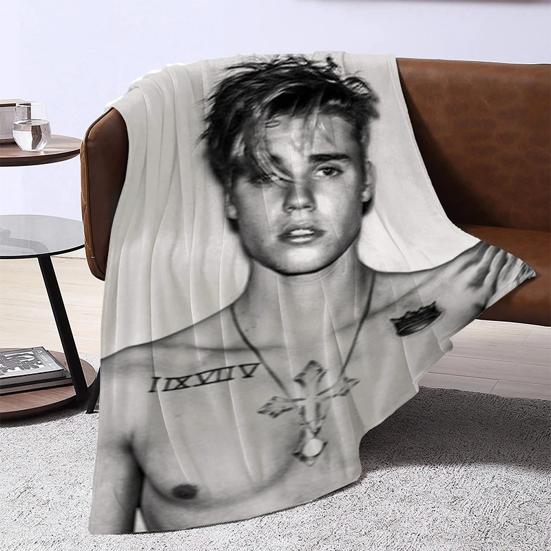 

Fluffy Soft Blankets & Throws Pop Singer Justin Bieber Custom Blanket Sofa Winter Furry Blankets for Beds Throw Bed Fleece Nap