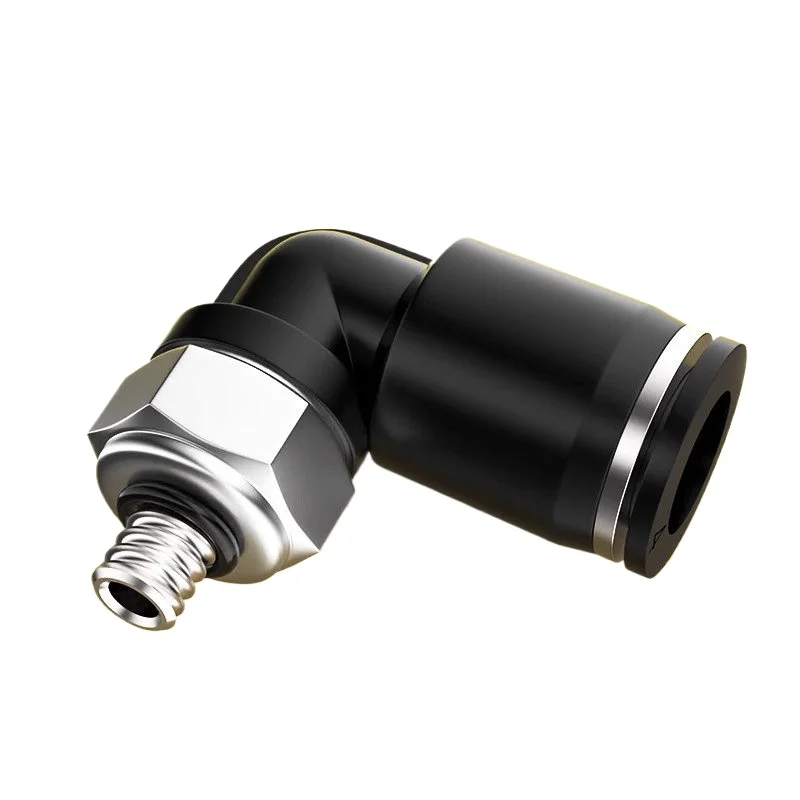 5PCS PL-Series Miniature Pneumatic Push-In Straight Fittings for Tubing OD 3–6mm with Metric Threads M3–M6