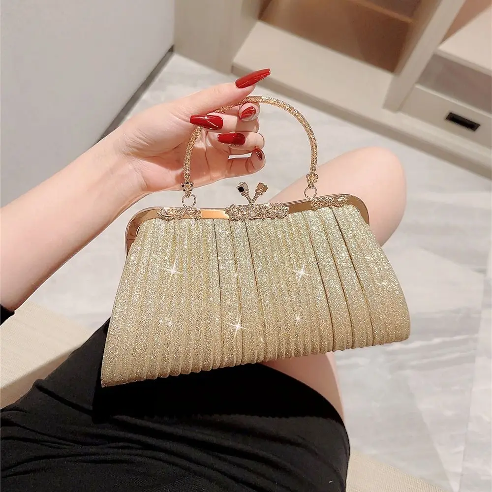 

Elegant Gold Sequin Bowknot Evening Bag Chain Shoulder Bags Handbags for Women Female