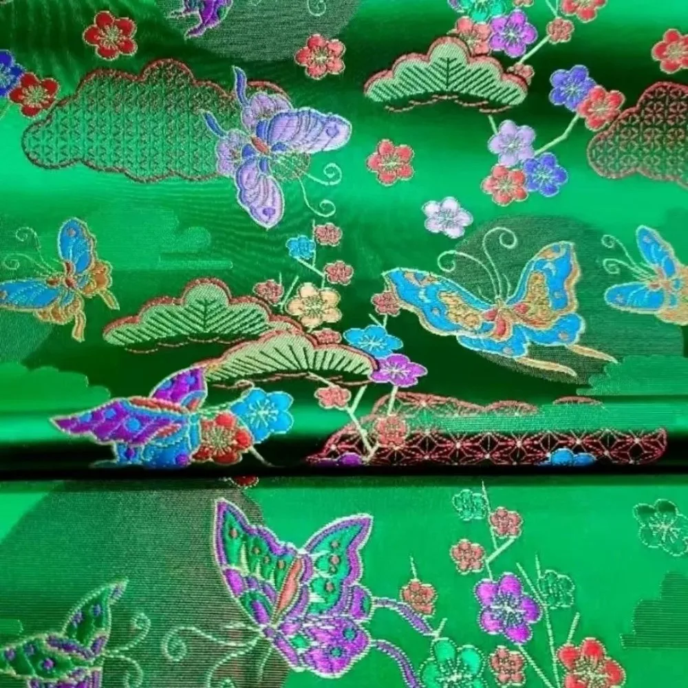 Butterfly Brocade Fabric By The Meter for Needlework Clothes Bag Pillowcase Cheongsam Diy Sewing Smooth Mid Thick Jacquard Cloth