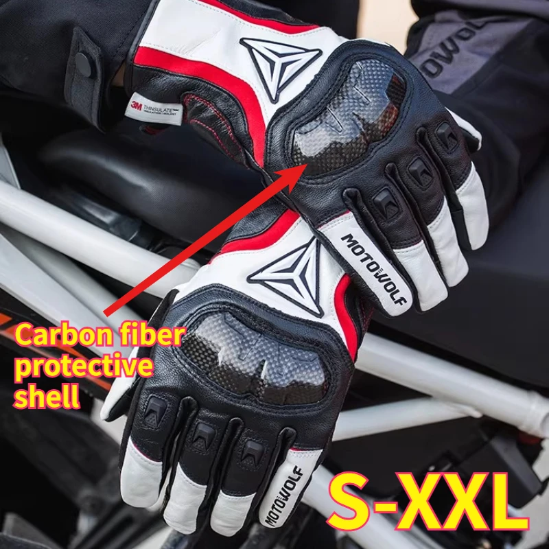 

Modowolf motorcycle riding gloves spring and summer four seasons mesh breathable antidrop locomotive special gloves men leather