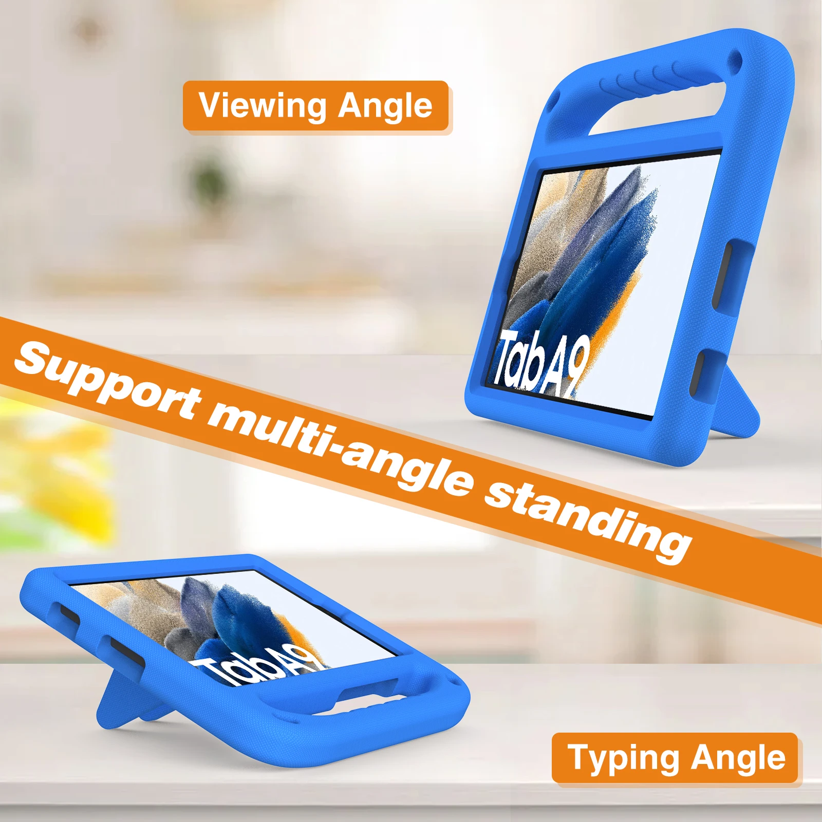 Etui z pianki EVA dla dzieci z funkcją podstawki do Samsung Galaxy Tab A9 Plus A8 10.5 SM-X200 X205 X207 S6 Lite 10.4 P613 P619 A7 Lite 8.7 T220 T500 — zdjęcie produktu 3