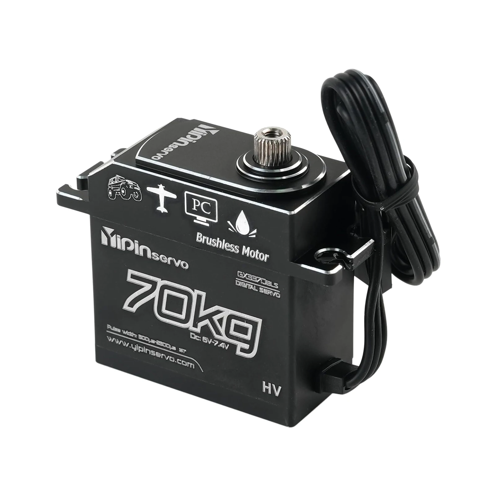 Servos numériques à couple élevé 70KG GX3370BLS, moteur sans balais 6-7.4V, 180/270/360/357 degrés, pièces de jouets pour modèle de voiture Robot RC