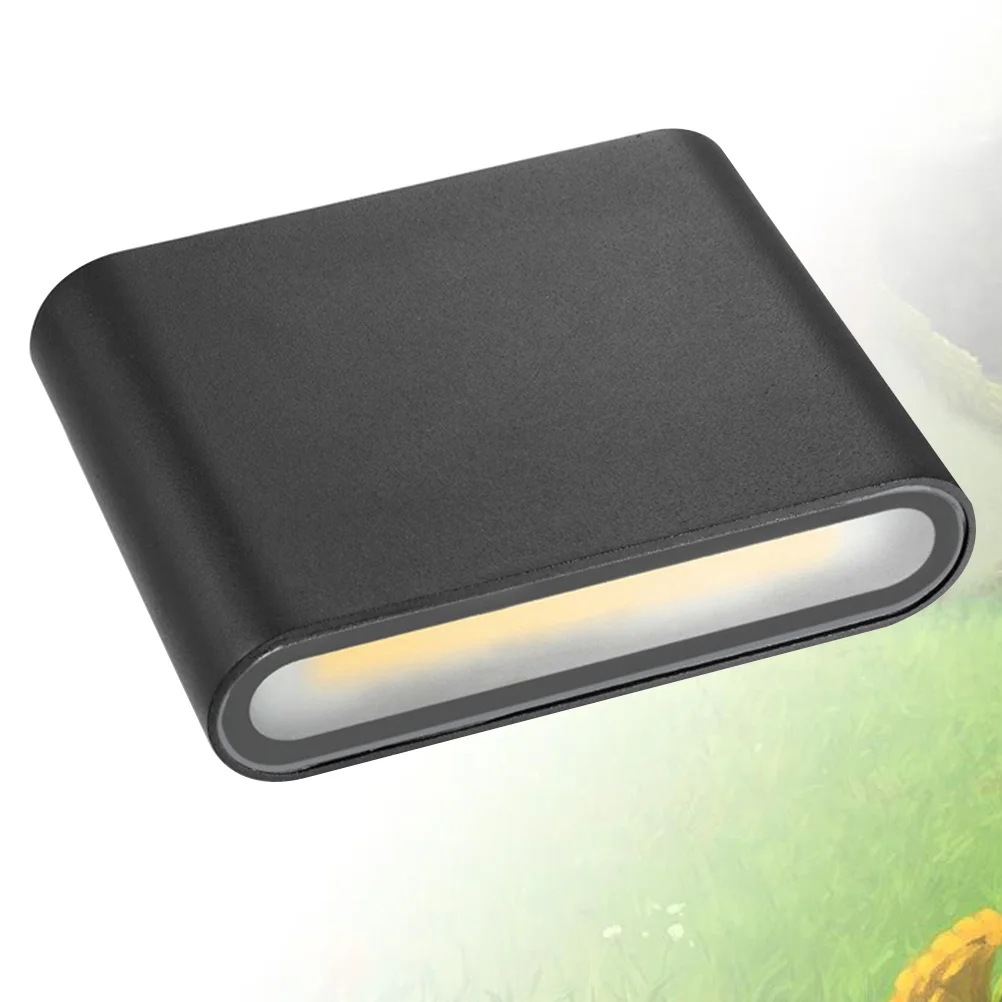 

6W LED Wall Lamp Aluminium Square Thin Design Waterproof Outdoor Lamp Black Shell Warm Light for Corridor Indoor Use