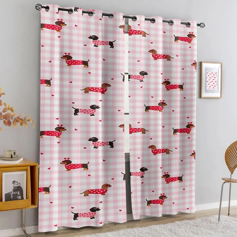 UK Flag Lion Printed Curtains 2 Panels Light Blocking Rate 85% Darkening British Style Man Cave Window Curtains