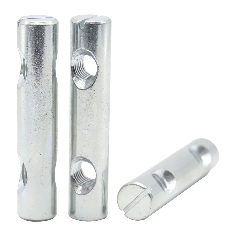 20Pcs Twin Hole Cross Dowel Nut For Bolt Furniture Bed Cabinet Cribs Chair
