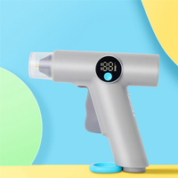ABVT-Cordless Hot Glue Gun Glue Gun LED Light Lithium Battery Temperature Display 22Pcs Glue Stick Hand Craft Tools