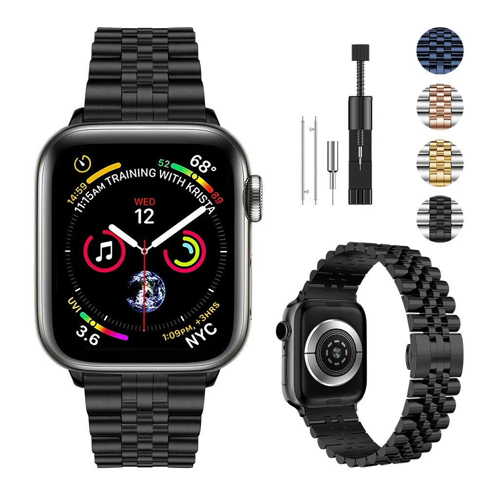 Metal Band For Apple Watch 49mm 45mm 44mm 42mm 46mm 40mm Stainless Steel Bracelet Wristband iWatch Ultra 10 9 8 7 6 5 4 SE Belt