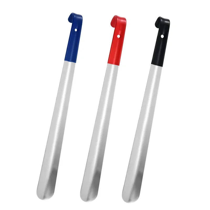 New Metal Shoe Horns 42cm Long Handled Shoehorn Pregnant Woman Elderly Shoe Spoon Home No Bending Over Wearing Shoe Spatula 1Pcs