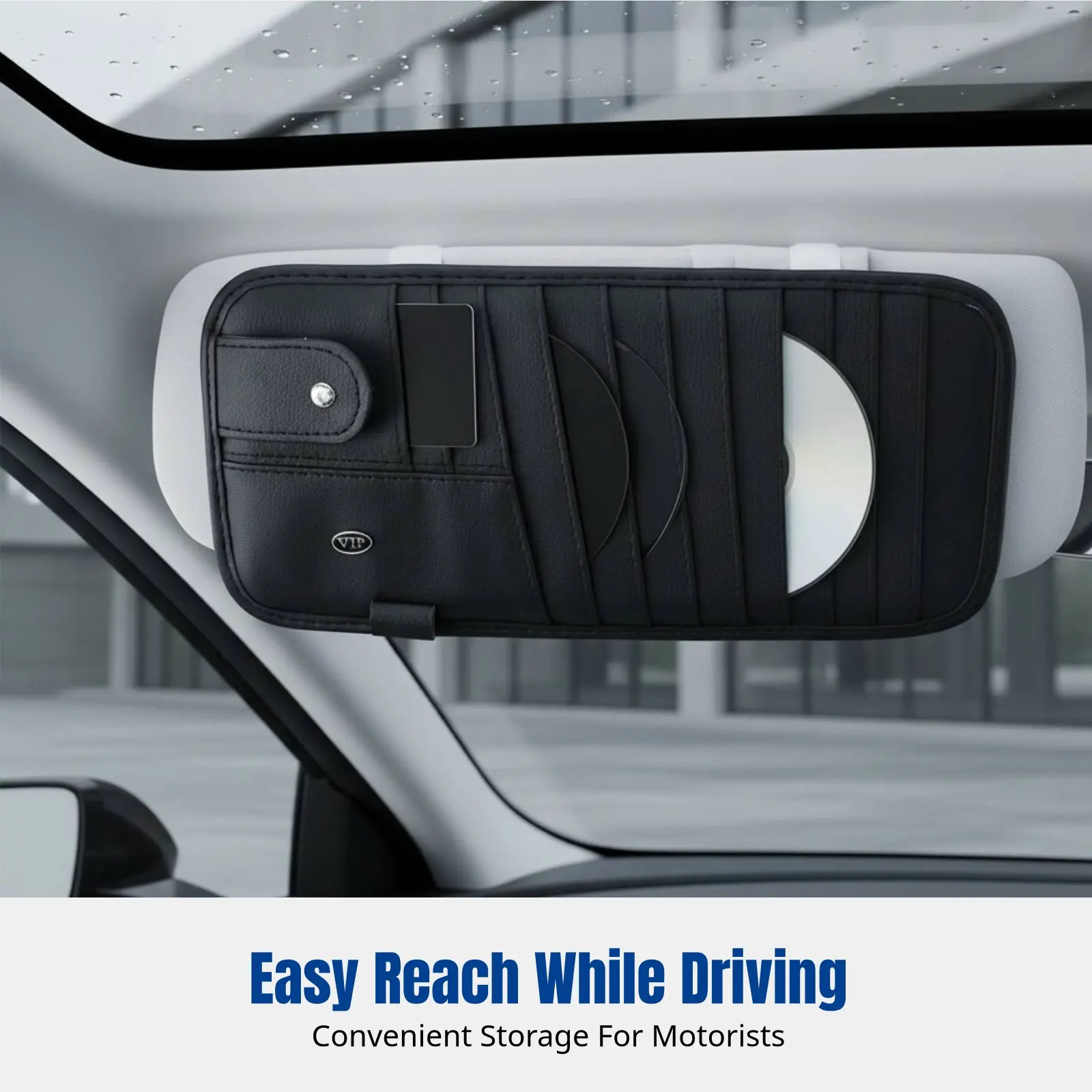 Multi-Functional Car Storage Organizer, CD Board Card Holder, Name Card Organizer, Sunglasses Holder, Universal Insert Card Case