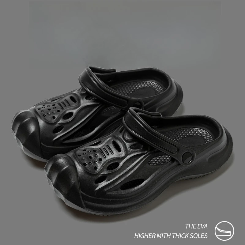 

Comwarm 2025 новые сабо, тапочки для мужчин, модная обувь с отверстиями для сада, уличные нескользящие пляжные шлепанцы, мужские сандалии для отдыха