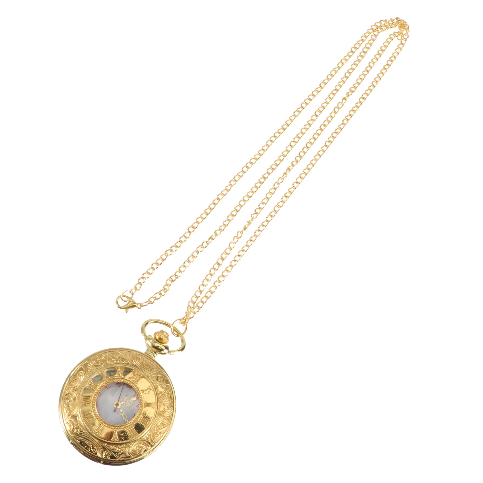 

Карманные часы из сплава, золотистые, в ретро-стиле, круглой формы, с кварцевым механизмом, на цепочке-кулоне, для мужчин и женщин, модный аксессуар