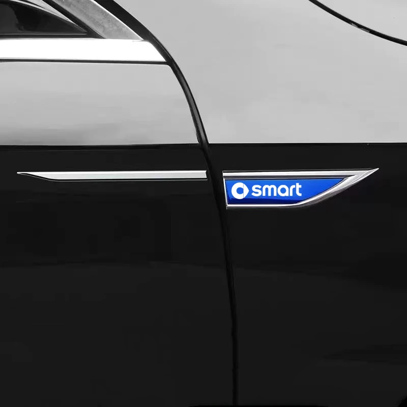 DIY Car Emblem Fender Blade Decal Badge Car Body Protective Sticker For Smart 451 brabus Smart 453 fortwo forfour
