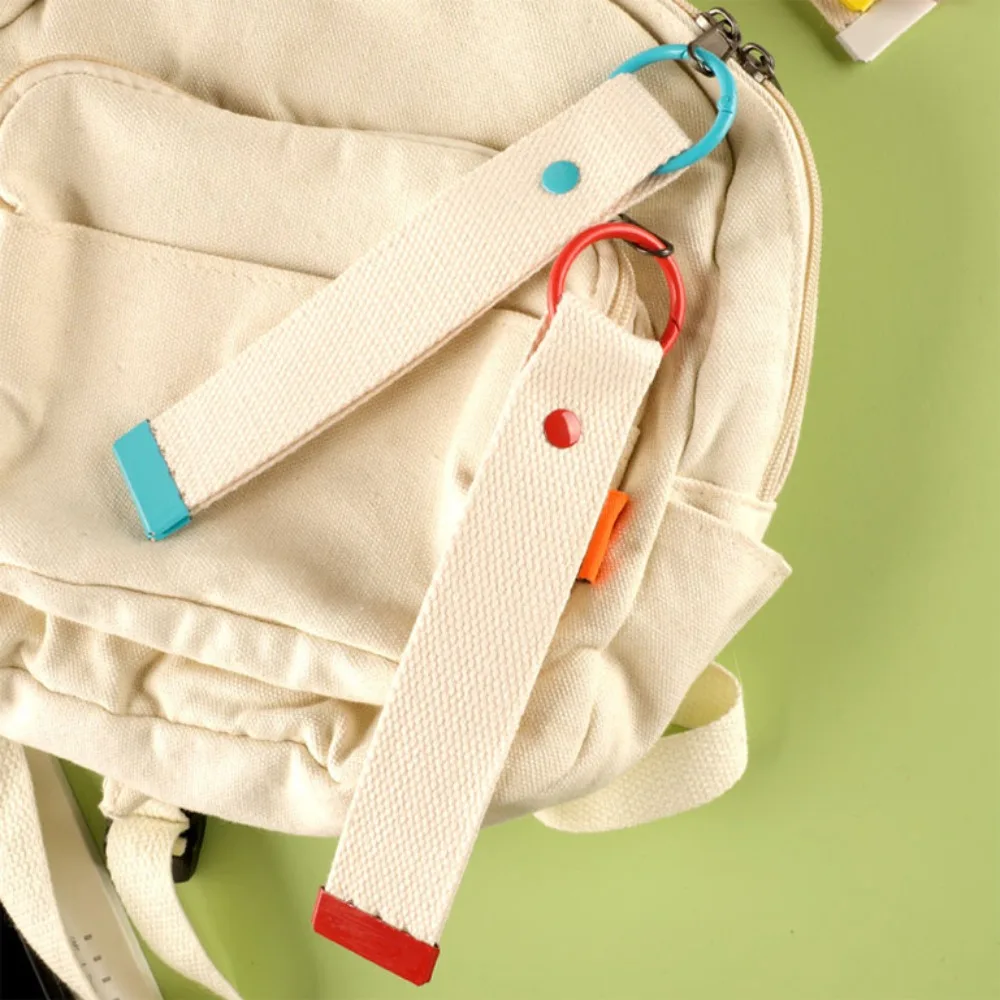 

Брелок-держатель для ключей с цветной лентой, простой и прочный, универсальный, в стиле INS, для самостоятельного изготовления, с ремешком из канваса, для автомобильных ключей