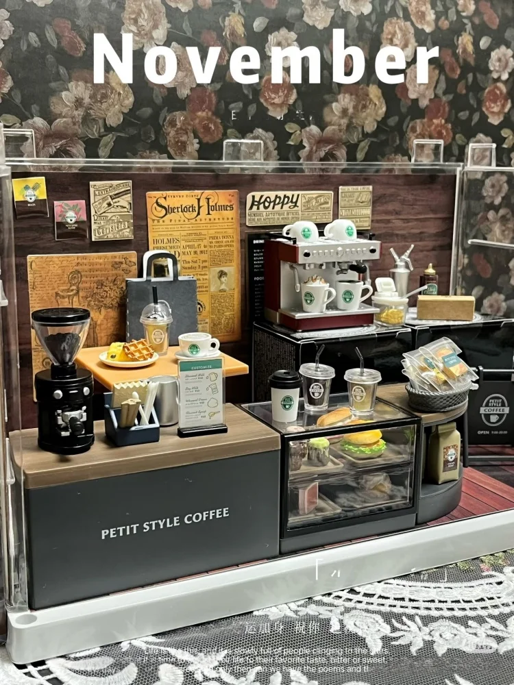 Re-Ment PETIT STYLE COFFEE Caja ciega Figura en miniatura Juego de juguetes Juguete de dulces Cubiertos Colección de adornos para niños