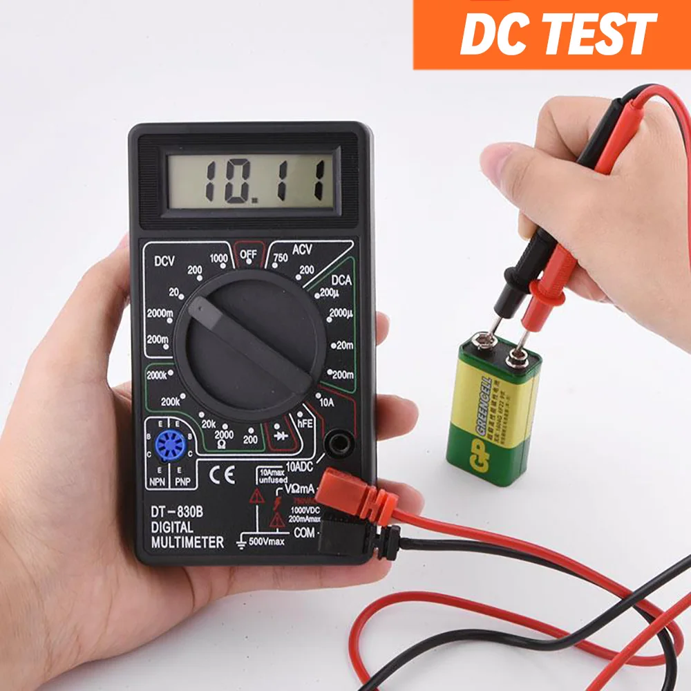 Multimètre numérique LCD DT830B, AC, DC, 750 V, 1000V, voltmètre, ampèremètre, testeur Ohm, haute sécurité, compteur de détermination