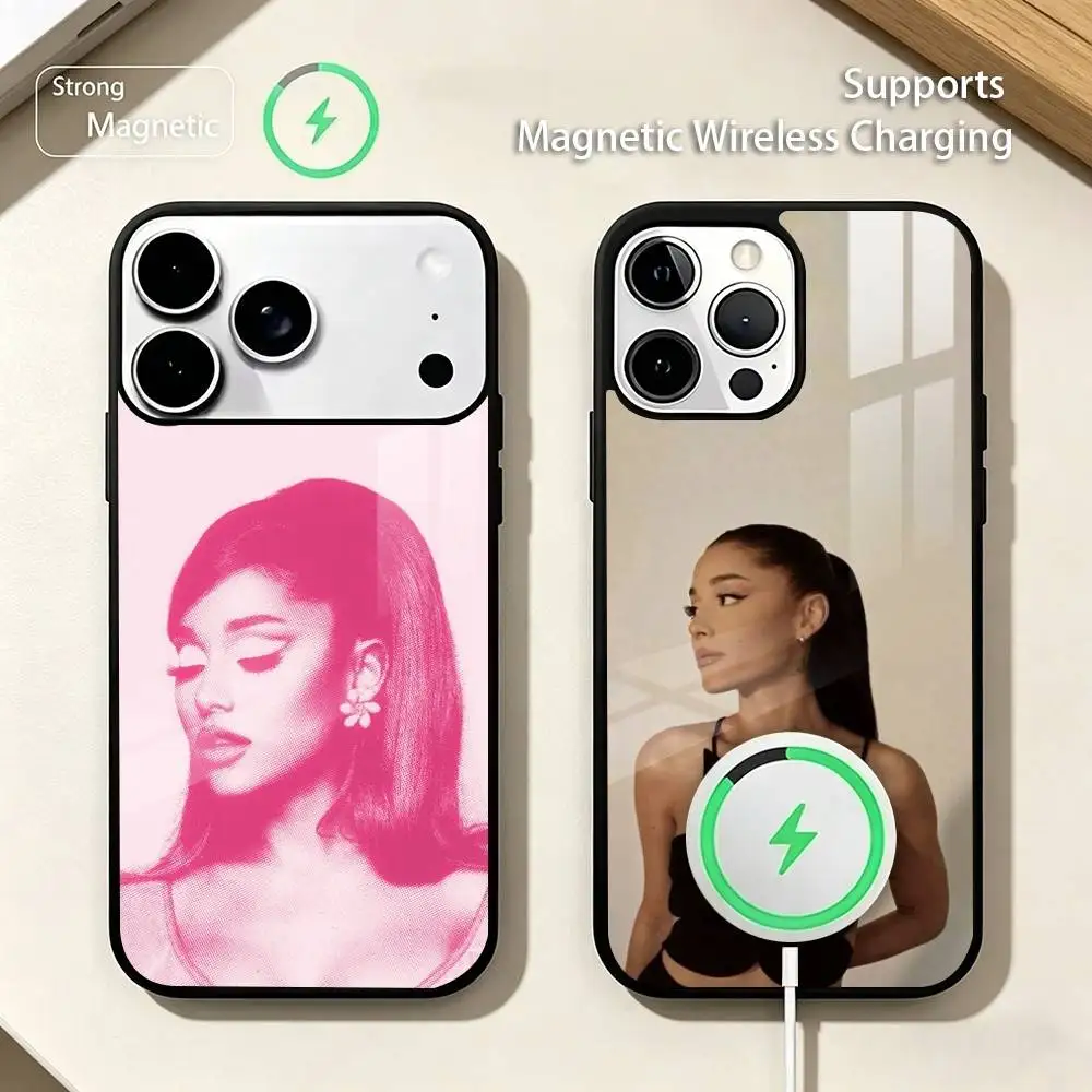 

Singer A-Ariana G-Grande-Butera Phone Case For iPhone17,16,15,14,13,12,11 Plus,Pro Supports Magnetic Wireless Charging