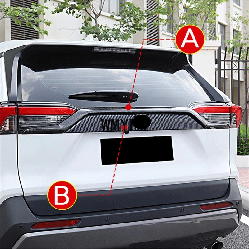 

For Toyota RAV4 2019 2020 2021 2022 2023 RAV 4 XA50 Hybrid Car Rear Tail Trunk Door Upper Strip Trim Cover Exterior Accessories