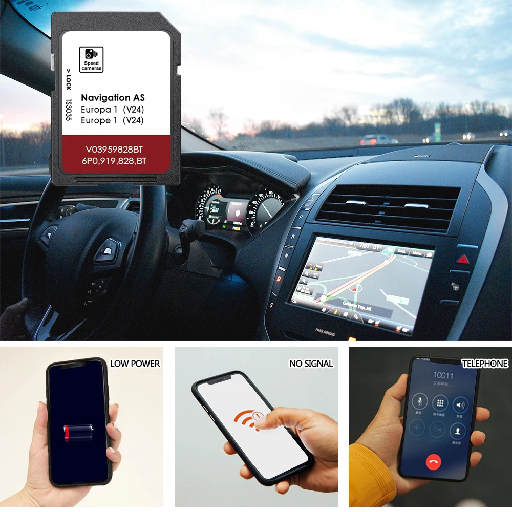 for Seat Ateca Navi System 2016-2021 Maps Cover Poland Norway Slovenia Serbia Navigation SD GPS 32GB Card
