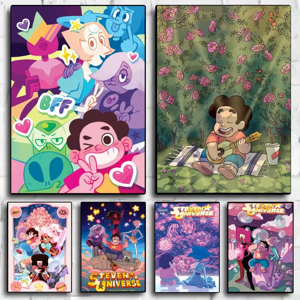 Steven Universe Retro Kraft Poster Stickers HD Waterproof Pa