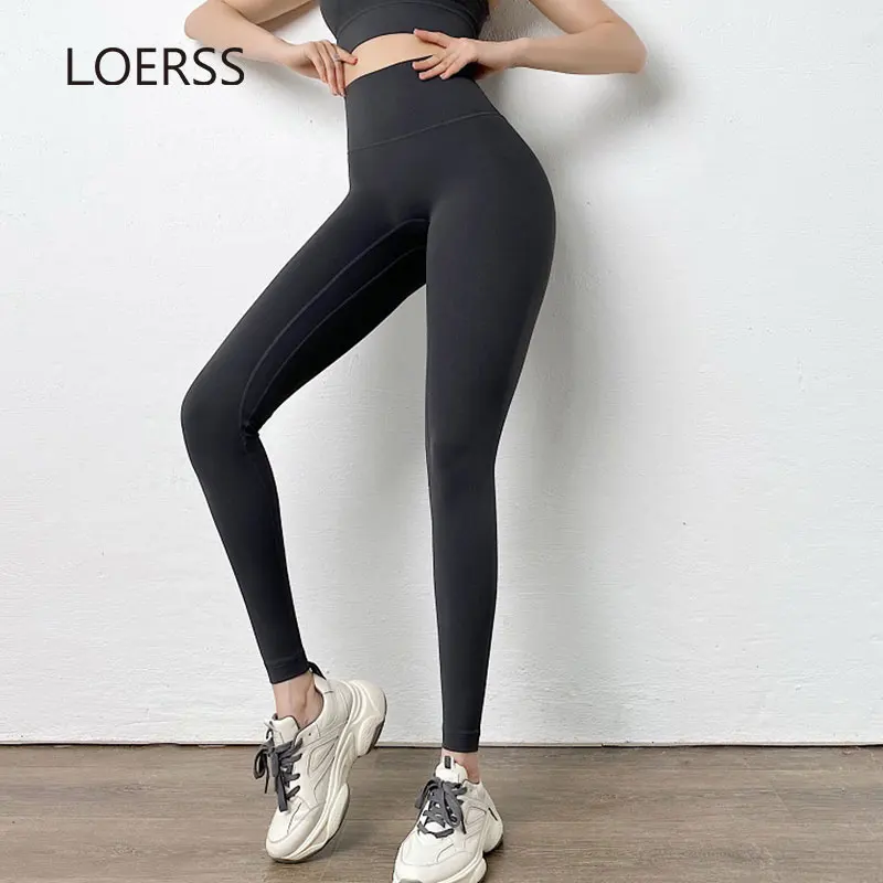 LORSSS Yoga Pants Women's Nylon Leggings Sport Fitness Gym High Waist Elastic Breathable Leggings For Fitness Womens Clothing