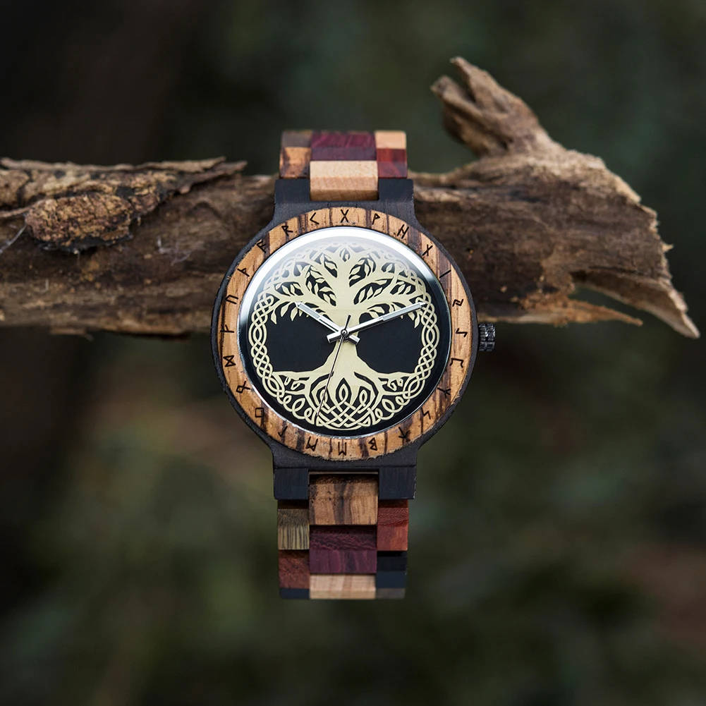 BOBOBIRD-Reloj de madera grabado para hombre, relojes de pulsera de madera personalizados para papá, hijo, marido, novio, regalo de cumpleaños personalizado