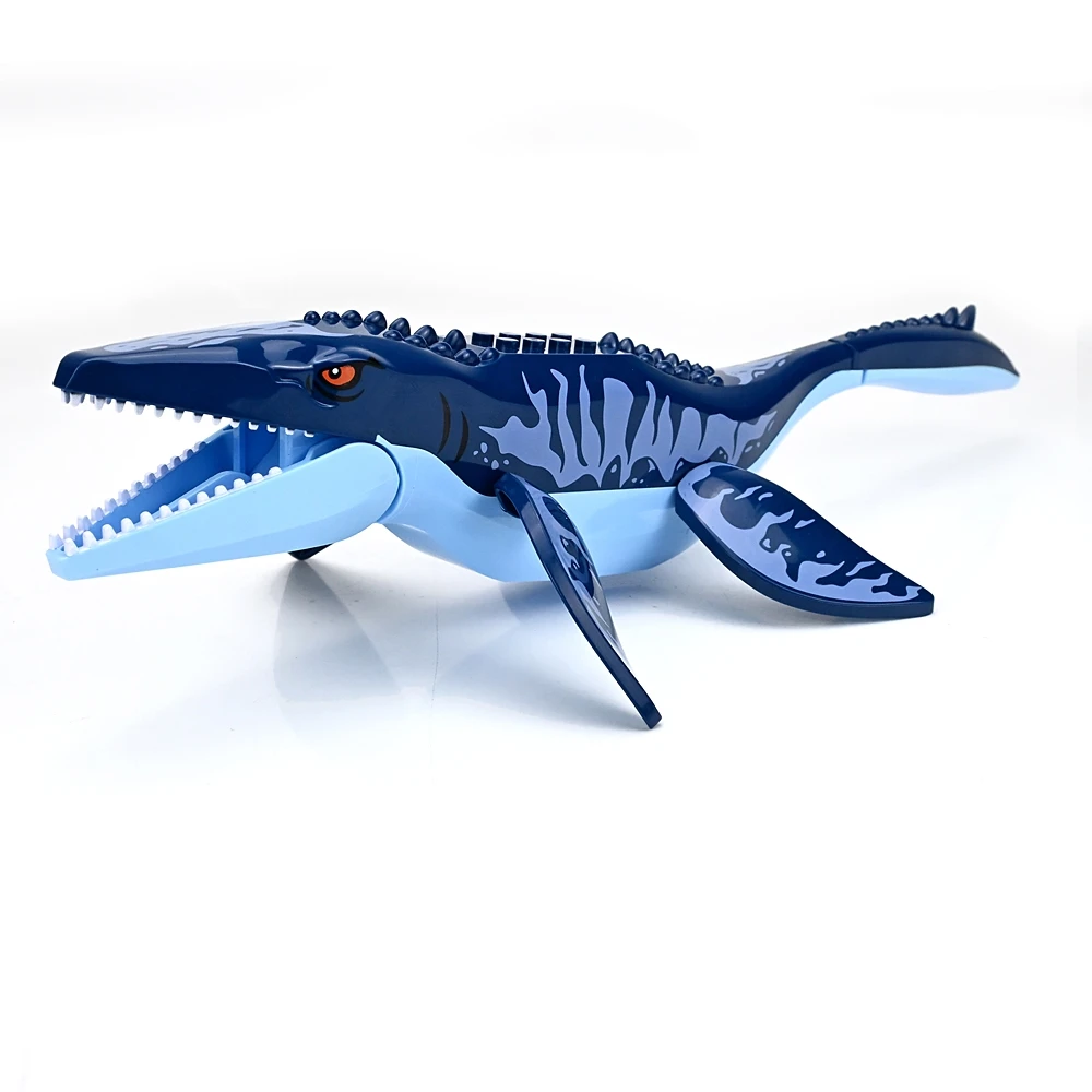 Figuras de Mosasaurus Educativas para Armar, Bloques de Construcción de Animales, Mundo de Dinosaurios, Ladrillos de Juguete para Niños