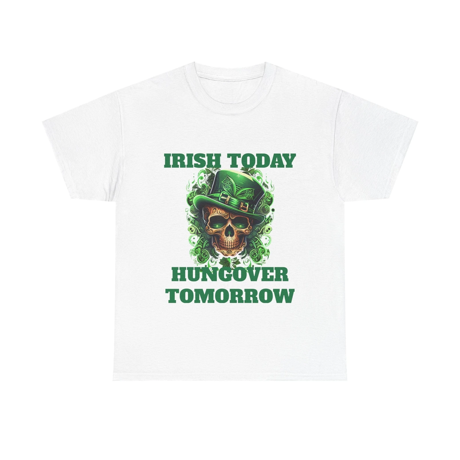 

Футболка унисекс из плотного хлопка Irish Today Hungover Tomorrow
