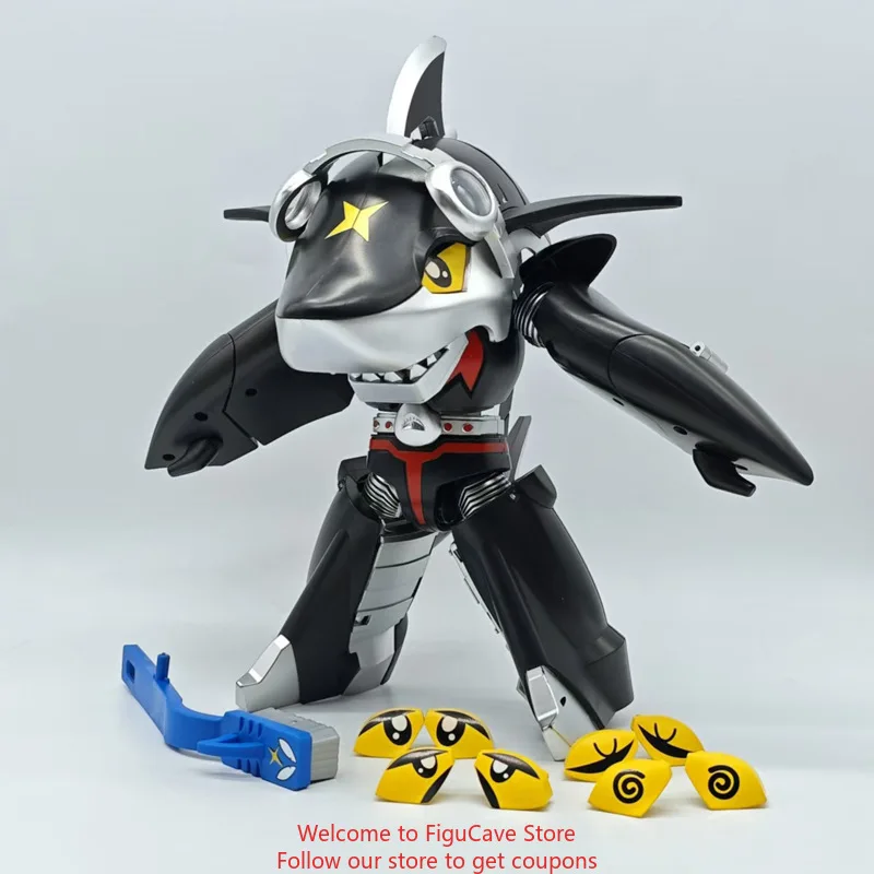 Juguetes transformadores, fragmento de estrellas, tiburón, Chile, TJXB002, serie B, modelo de Robot, colección de figuras de acción, regalos