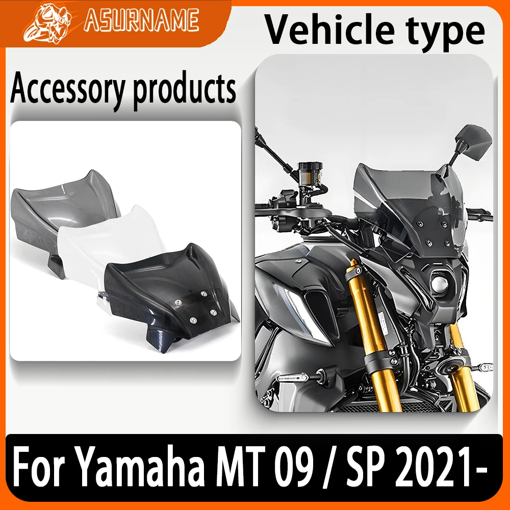 

NEW Motorcycle Parts Windshield Windscreen Wind Shield Deflector For Yamaha MT-09 / MT09 SP MT 09 2021
