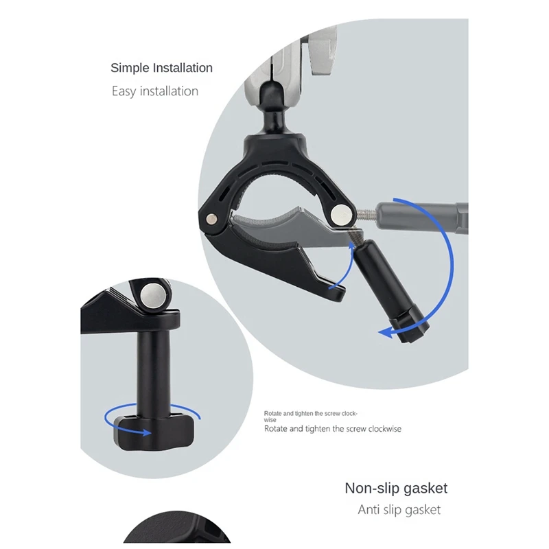Para Gopro 11 10 9 8 accesorios de motocicleta soporte de cámara soporte de bicicleta para cámara de acción Insta360 DJI OSMO