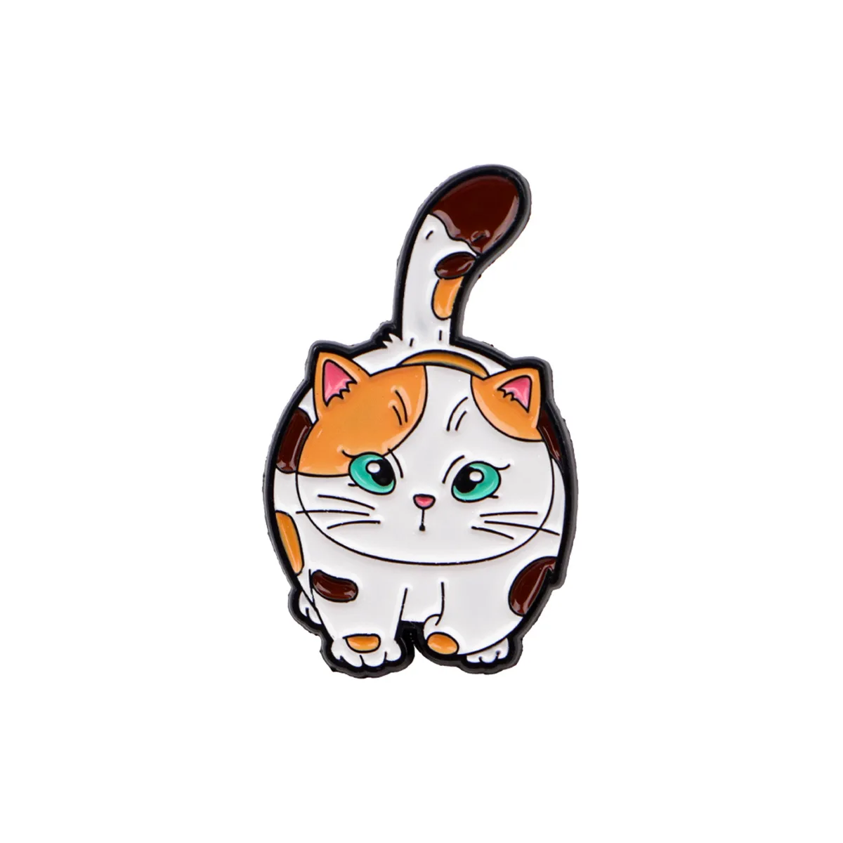 Personalizowana broszka z kotem, odznaka, ozdoba do ubrań, akcesoria do plecaka, klips, odznaka na klatkę piersiową ze stopu.