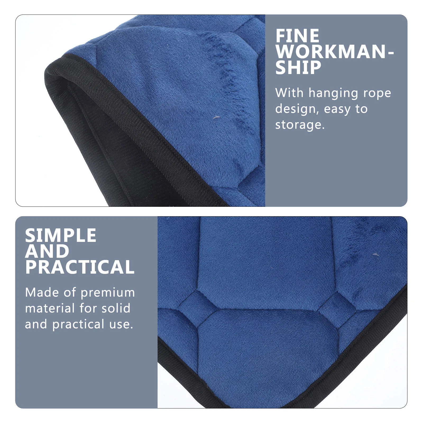 

1pc Waterproof Pet Car Mat 35X49Cm Dark Blue Portable Dog Cat Cushion Wear-Resistant Non-Slip Pp Cotton Filled Pet Supplies