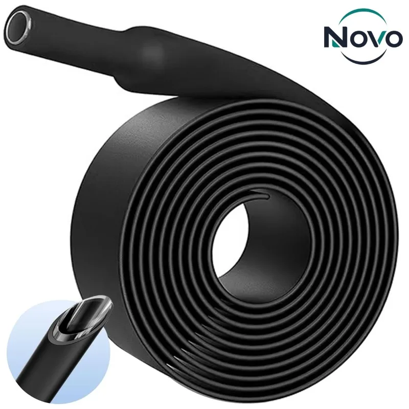 4-20mm Black Adhesive Lined Heat Shrink Tube 4:1 Shrink Ratio Waterproof Insulation Sleeve Dual Wall Cable Wire Protector 5M 10M