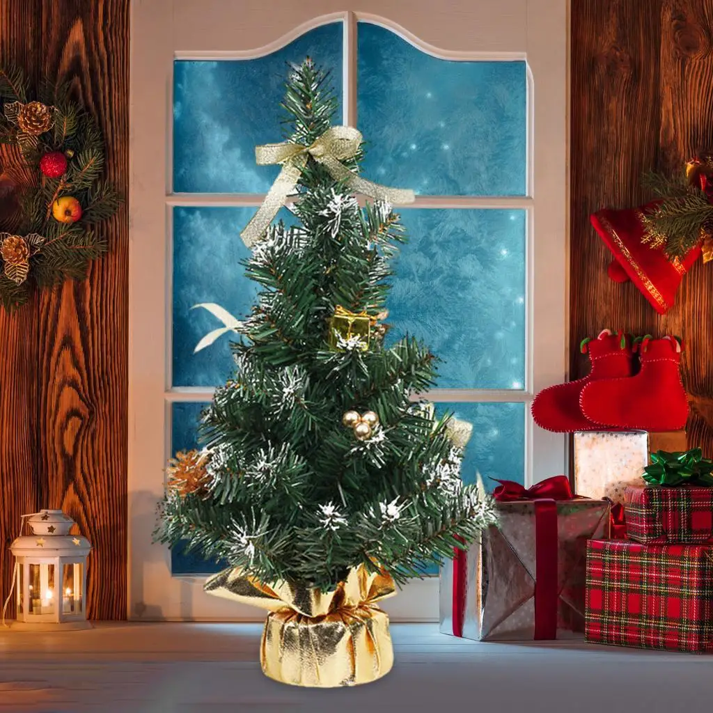 16-Zoll-Tisch-Weihnachtsbaum, Weihnachtsdekoration für Regal, Wohnzimmer, Bars