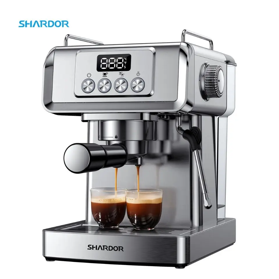

SHARDOR 20 Bar Espresso Coffee Machines Manual Other Latte & Cappuccino Maker Home Stainless Steel Turkish Grinder Maker Machine