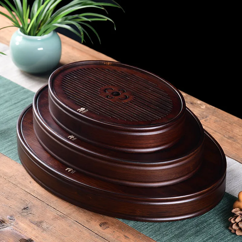 

Retro Bamboo Tea Tray Household simple Bamboo Tray Kung Fu Tea Set Drainage Water Storage Tray Home Decor Accessories