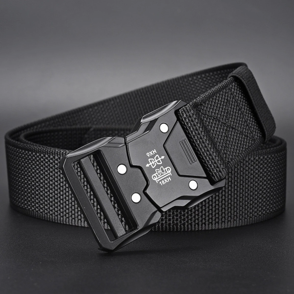 Men's Tactical Nylon Belt Outdoor Military Training Canvas Belt Casual Sports Workwear Pants Belt