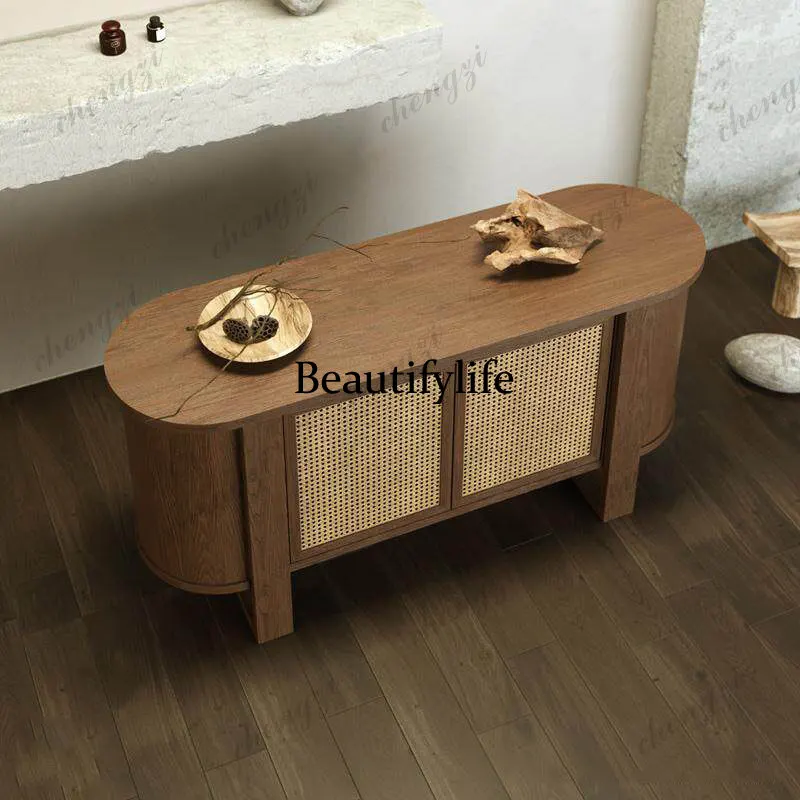 Customized modern simple Nakajima showcase beauty salon display rattan smelling table