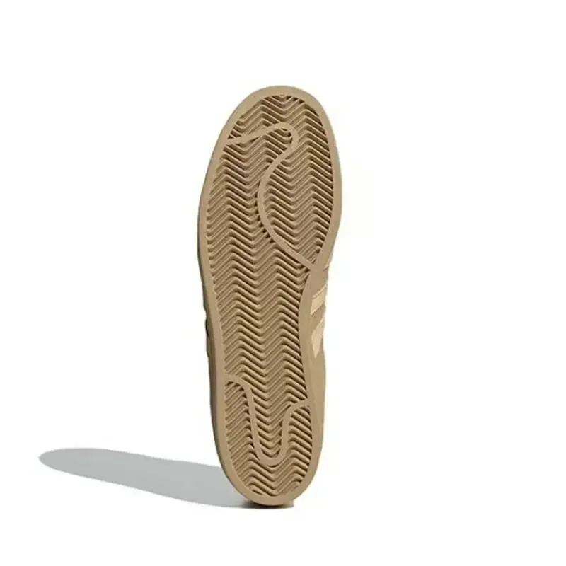 아디다스 오리지널 슈퍼스타 카키 로우 캐주얼 다목적 남성 및 여성 스포츠 보드 슈즈 데일리 스타일 IF3921
