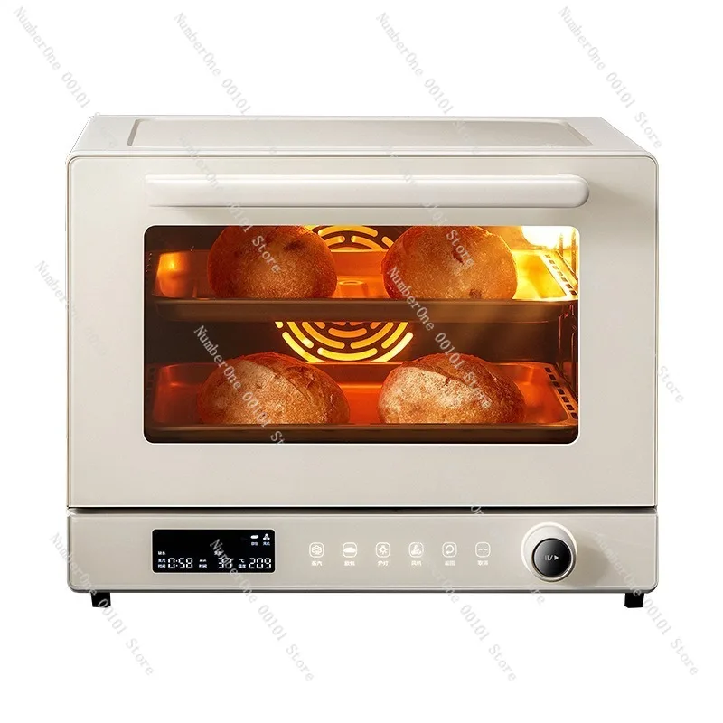 Modern Minimalist Convection Steam Oven for Home Baking Multifunction Electric Countertop Toaster Oven with Fermentation