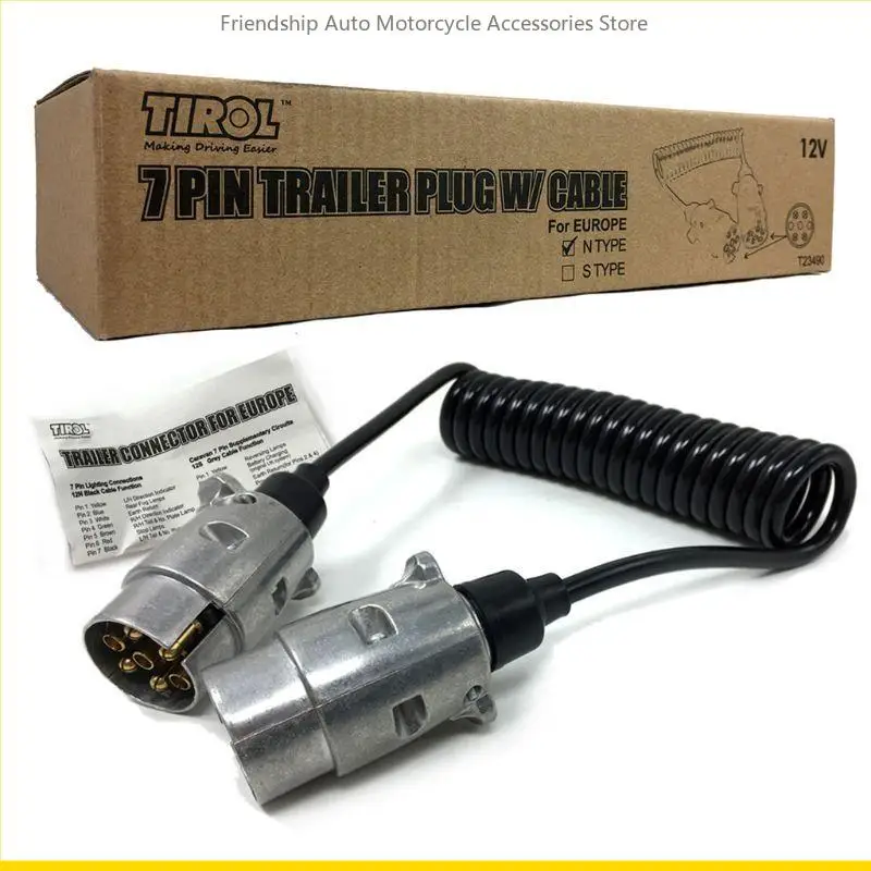 

SZCH Universal 12V 7 -контактный прицельный заглушка с 1,5 -метровым пружинным кабелем 7 -контактный адаптер питания питания