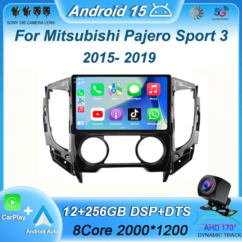 

Android 15 Carplay For Mitsubishi Pajero Sport 3 L200 5 Triton 3 2015 2016 2017 2018 2019 Car Radio GPS Multimedia Video Player